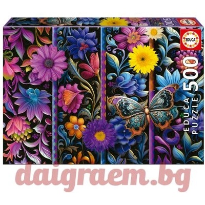 Educa Пъзел educa 19909 - 500 части - Цъфтящи цветя (edu19909)