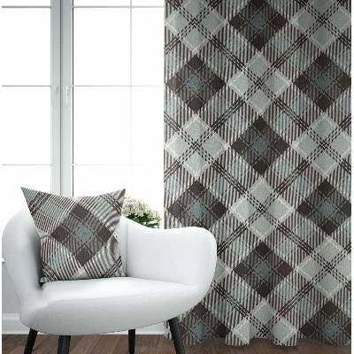 Ervi Gobelínový zatemňovací termo závěs - Tradiční šedý tartan