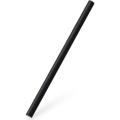 Jumbo Slámky papírové černé 15 cm 100 kusů