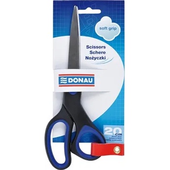 DONAU Офис ножица, 20 см, DONAU "Soft Grip", черно-синя 7920301PL-10 (7920301PL-10)