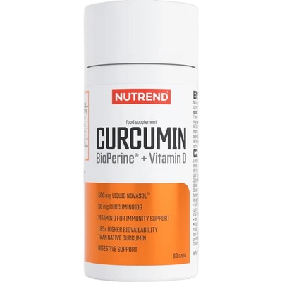 Nutrend Curcumin + Bioperine + Vitamin D, 60 Capsules