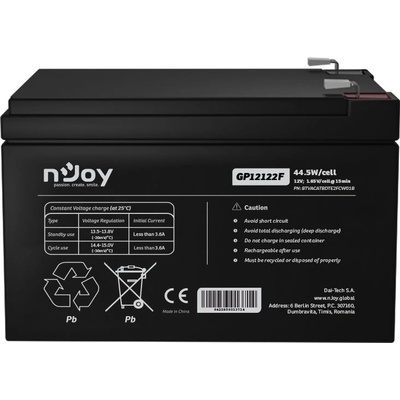 nJoy GP12122F 12V 12Ah, BTVACATBDTE2FCW01B (BTVACATBDTE2FCW01B)