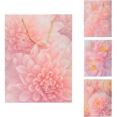 DARČEKOVÁ TAŠKA L 40*30*12CM KVETY GLITTER