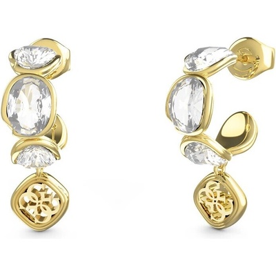 Guess Fashion pozlátené náušnice s kryštálmi Mamounia JUBE05571JWYGT/U