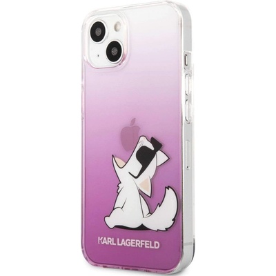 KARL LAGERFELD Choupette Fun Case - дизайнерски кейс с висока защита за iPhone 13 (розов)