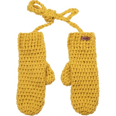 Doke háčkované rukavice gold