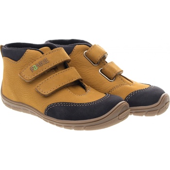 Fare Bare dětské celoroční boty A5121281 s modrým okopem žluté