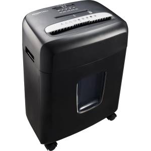 Amazon document shredder with microparticle cut, 8 sheets, with transparent viewing window, for documents, CDs and credit cards, 15l collection container, black - C217-C (C217-C)