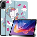 Techsuit Калъф за Xiaomi Redmi Pad 2 - Techsuit - FoldPro - Еднорог - Син (KF2350885)