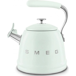 SMEG Свирещ чайник Smeg CKLW2001PG, 2.3 л, Индукция, Ненагряваща се дръжка, Стомана, Пастелно зелен (CKLW2001PG)