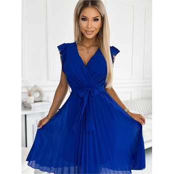 Numoco Плисирана рокля с деколте и волани - синя Numoco POLINA numoco | Sin | ЖЕНИ | S