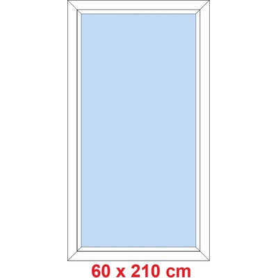 Soft Plastové okno 60x210 cm, FIX neotevíravé, Bílá levé