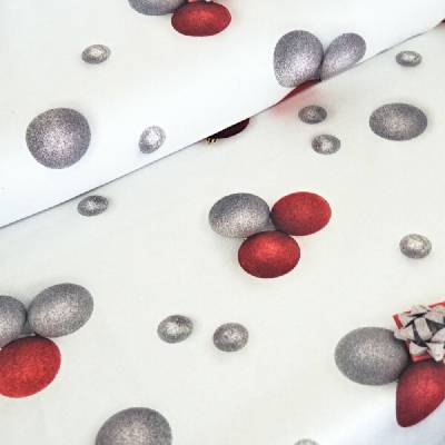 Vánoční dekorační látka SOFT 25270-101 obšití okrajů 150