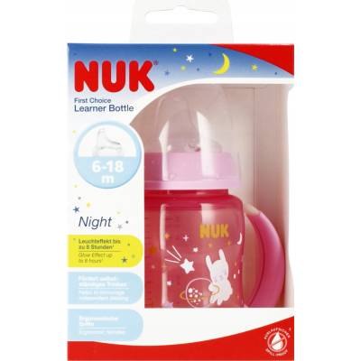 Nuk Fľaša s držadlami First Choice Night ružová 150 ml