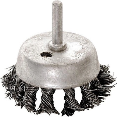 MTX Четка за бормашина, 75 mm, чашковидна с опашка, усукана на плитки стоманена тел MTX