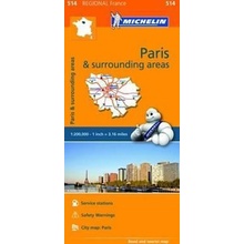 Paris and surrounding areas Michelin map –