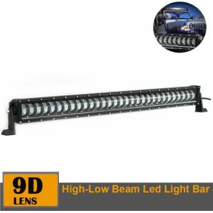  9D 88.5 СМ Led Bar Лед Бар Hi/Lo Kъси Дълги Водоустойчив Удароустойчив 12V 24V 19200 LМ 240W С Лупи Off-Road Лед Бар За
