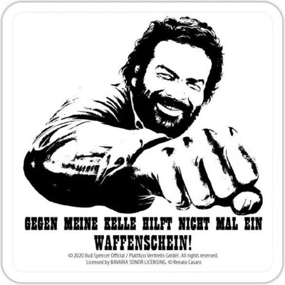 Bud Spencer a Terence Hill Podtácek Bud Spencer Kelle 10x10cm