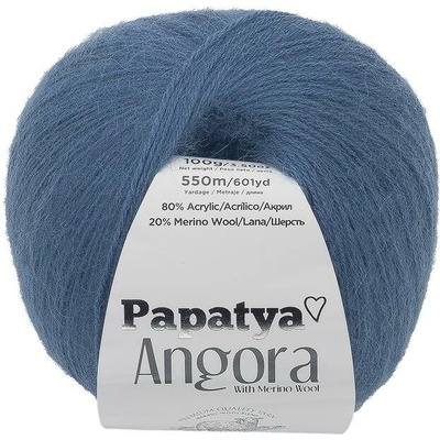 Bellatex Angora Merino Papatya 100g, 5680 modrá