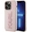 KARL LAGERFELD Силиконов Калъф за iPhone 15 Pro, Karl Lagerfeld 3D Rubber Glitter Logo Case, Розов (KLHCP15L3DMBKCP)