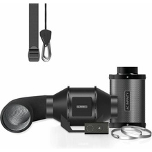 AC Infinity Air Filtration Kit 100 mm Inline Fan with Speed Controller Carbon Filter & Ducting Combo