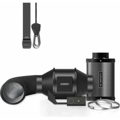 AC Infinity Air Filtration Kit 100 mm Inline Fan with Speed Controller Carbon Filter & Ducting Combo