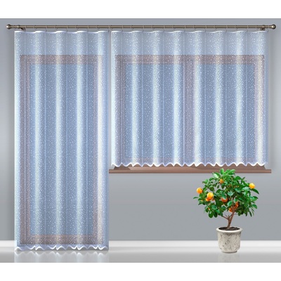 Forbyt kusová záclona LORETA jednobarevná bílá, výška 120 cm x šířka 250 cm (na okno)