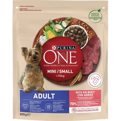 Purina ONE Mini Adult суха храна за малки/дребни възрастни кучета 2 x 800 г