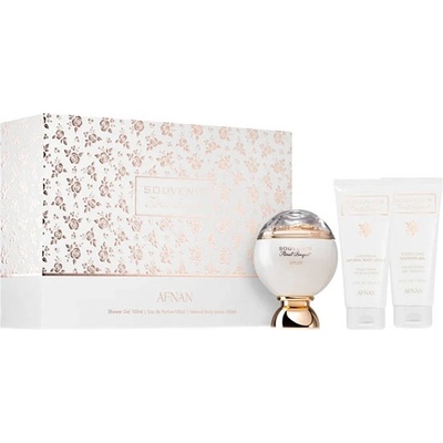 Afnan Souvenir Floral Bouquet подаръчен комплект с парфюмна вода 100мл и лосион за тяло 100мл за жени 1 бр