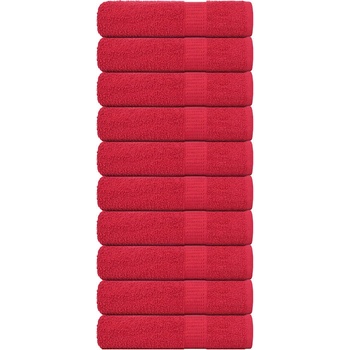 vidaXL Кърпи за баня FROGN 10 бр. Червени 100x150 см 360 г/м2 (136934)