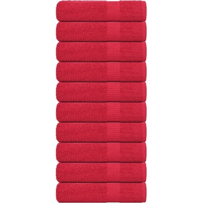 vidaXL Кърпи за баня FROGN 10 бр. Червени 100x150 см 360 г/м2 (136934)