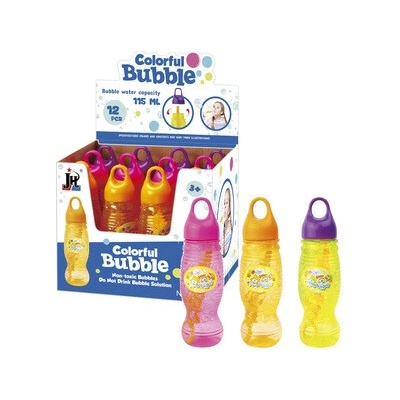 Bublifuk fľaša 115 ml farebný detský bublinkový roztok