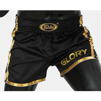 Fairtex Glory Kickboxerské trenky Čierno-zlatá