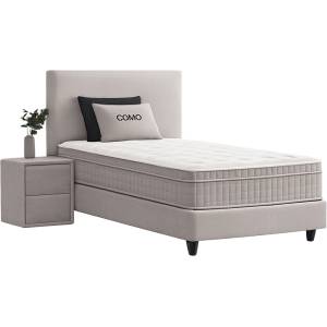 Carmen Тапицирано легло с матрак como 90 х 200 - бежов 020 (3560341_2)