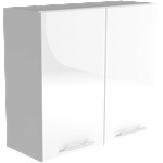 Bogdan Furniture Europe Горен шкаф В60/72, бял гланц - memo