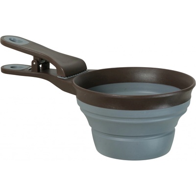 Odměrka na krmivo SILICONE s klipem, šedá M Zolux
