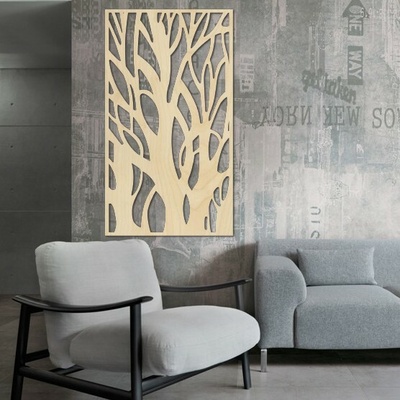 Obraz na stenu konáre - LIDO: Prírodná preglejka - Topoľ natural 50 x 25 cm 3798-38317 PR0181 HEU+