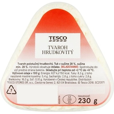 Tesco Tvaroh hrudkovitý 230 g