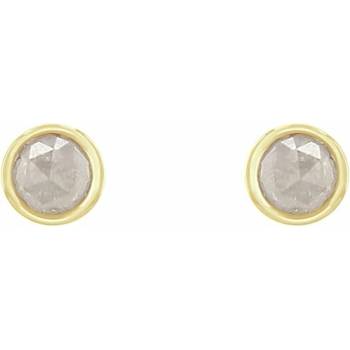 Eppi Minimalistické bezel náušnice so salt and pepper diamantmi Tofine E45642
