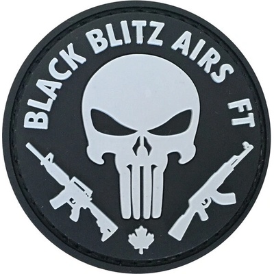 WARAGOD Nášivka 3D Black Blitz Airs FT Punisher 6cm