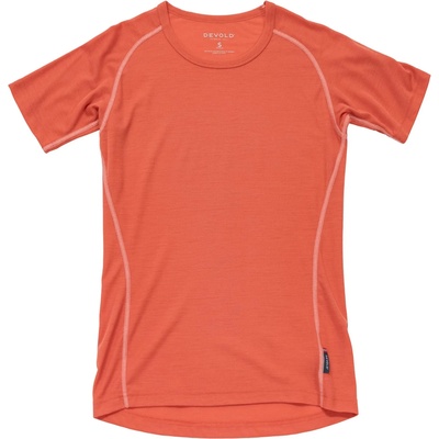 Devold Дамско мериносово термобельо Devold Women's Lauparen Merino 190 Base Tee Merino base layer - Coral (115-2427-0413)