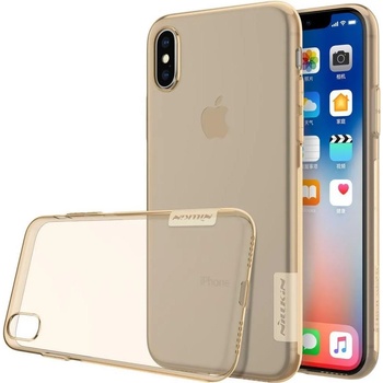 Nillkin Силиконов Калъф за iPhone XS/X, NILLKIN Nature Case, Златист (6902048146570)