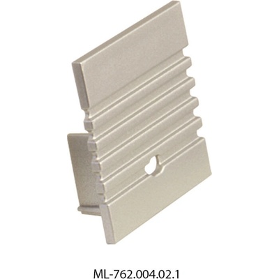 ML-762.004.02.1 Koncovka pro PO s otvorem, stříbrná barva, 1 ks