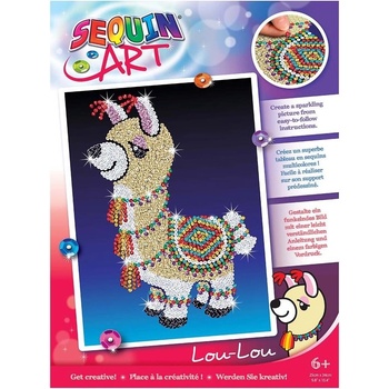 KSG Crafts Творчески комплект KSG Crafts - Изкуство с пайети, Лама (1801)