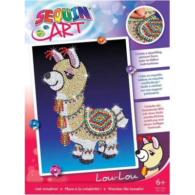 KSG Crafts Творчески комплект KSG Crafts - Изкуство с пайети, Лама (1801)