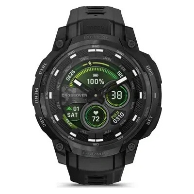 Instinct Crossover AMOLED Tactical, Black, Black silicone band 010-03398-02