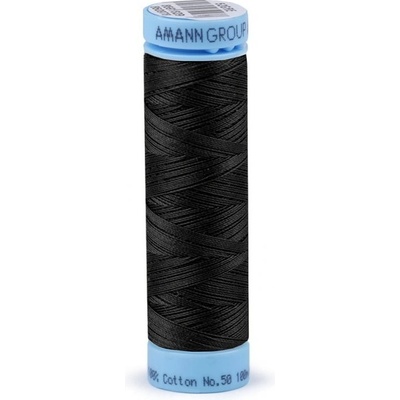 Bavlněné nitě 100 m Etiketní č.50 Triana Amann 4000 Black
