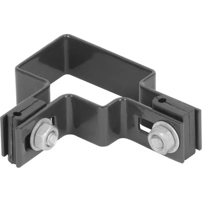 Objímka Strend Pro EUROSTANDARD, 60x40 mm, rohová, antracit, Zn+PVC, RAL7016, na hranatý stĺpik