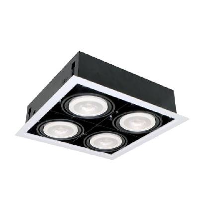 LED луна ELMARK 92Q41227DGR, 4X12W, 230V, защита IP20, 3600lm, 2700K, тъмно сив (92Q41227DGR)