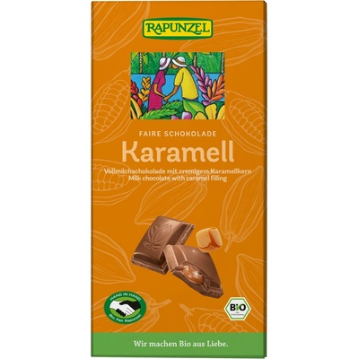 Rapunzel Mléčná čokoláda s karamelovou náplní 100 g